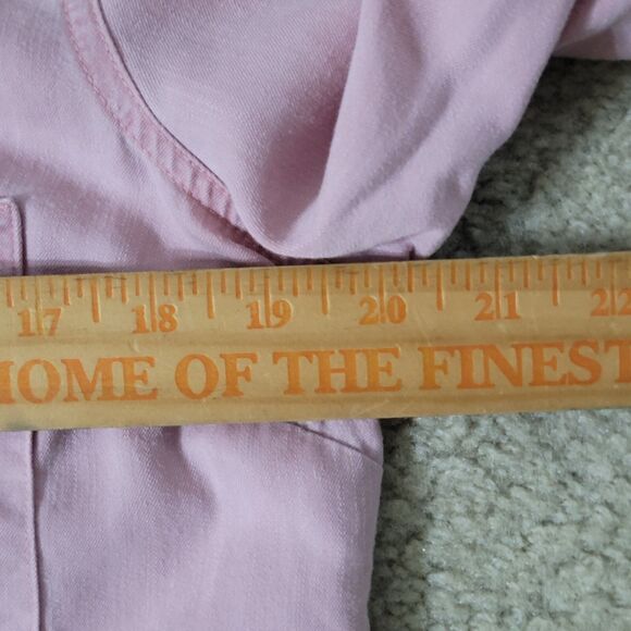 Old Navy Shirt Womens M Mauve Pink LS Button Up The Tunic Shirt Beach Tropical - Picture 9 of 12